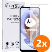 GO SOLID! Screenprotector voor Motorola Moto G31 gehard glas - Duopack