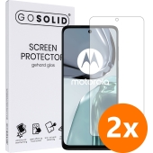 GO SOLID! Screenprotector voor Motorola moto G53 gehard glas - Duopack